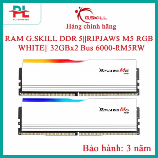 RAM G.SKILL DDR 5||RIPJAWS M5 RGB  WHITE|| 32GBx2 || Bus 6000 F5-6000J3040G32GX2-RM5RW