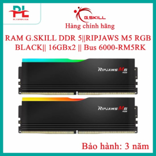 RAM G.SKILL DDR 5||RIPJAWS M5 RGB  BLACK|| 16GBx2 || Bus 6000 F5-6000J3636F16GX2-RM5RK