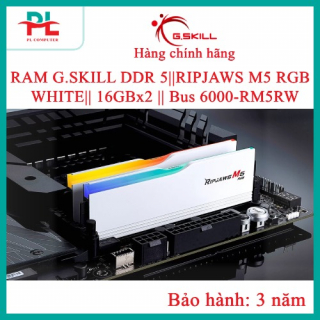 RAM G.SKILL DDR 5||RIPJAWS M5 RGB  WHITE|| 16GBx2 || Bus 6000 F5-6000J3636F16GX2-RM5RW