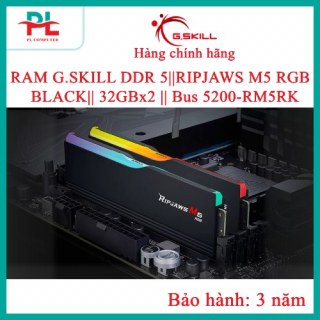 RAM G.SKILL DDR 5||RIPJAWS M5 RGB  BLACK|| 32GBx2 || Bus 5200 F5-5200J4040A32GX2-RM5RK