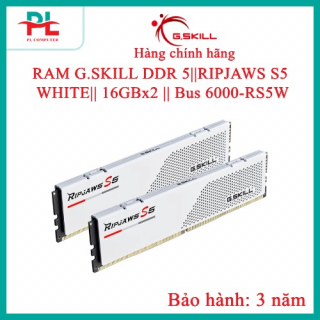 RAM G.SKILL DDR 5||RIPJAWS S5 WHITE|| 16GBx2 || Bus 6000 F5-6000J3648D16GX2-RS5W