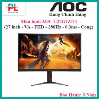 Màn hình Gaming AOC C27G4ZE/74 | 27 inch, Full HD, Fast VA, 280Hz, 0.3ms, cong - Hàng Chính Hãng - BH 3 Năm
