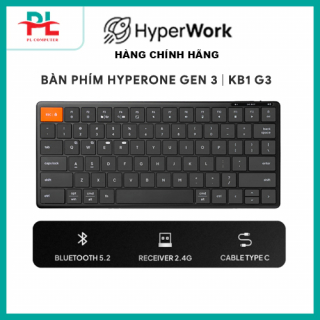 Bàn phím không dây HyperWork HyperOne Gen 3 HPW-KB1-G3-BLK Đen - Chính Hãng