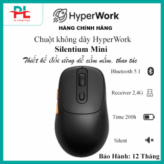 Chuột không dây HyperWork Silentium Mini HPW-MS01M-BLK Đen - Chính Hãng