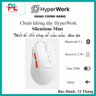 Chuột không dây HyperWork Silentium Mini HPW-MS01M-WHT Trắng - Chính Hãng