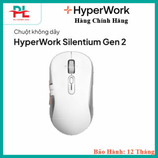 Chuột không dây HyperWork Silentium Gen 2 | MS01.G2 Trắng -  Thời Lượng Pin 70 Ngày - Chính Hãng-copy